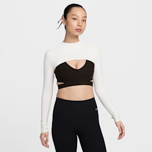 Nike Zenvy Women's Dri-FIT Long-Sleeve Shrug Top. Nike JP